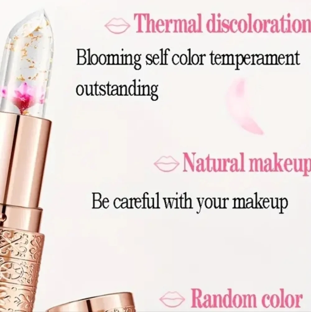 Temperature Activated Petal Color Changing Jelly Lipbalm Lipstick NWT - Picture 6 of 6